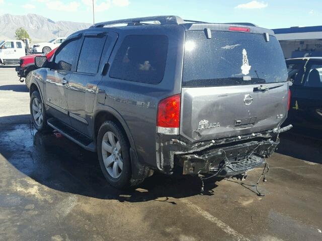 5N1AA08C58N601253 - 2008 NISSAN ARMADA SE GRAY photo 3