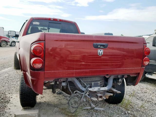 3D7KS28A37G792667 - 2007 DODGE RAM 2500 S RED photo 3