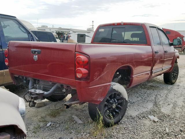 3D7KS28A37G792667 - 2007 DODGE RAM 2500 S RED photo 4