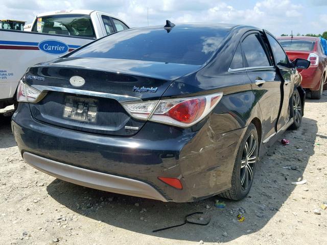 KMHEC4A48DA075126 - 2013 HYUNDAI SONATA HYB BLACK photo 4