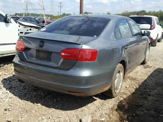 3VW1K7AJ7CM392178 - 2012 VOLKSWAGEN JETTA BASE GRAY photo 4