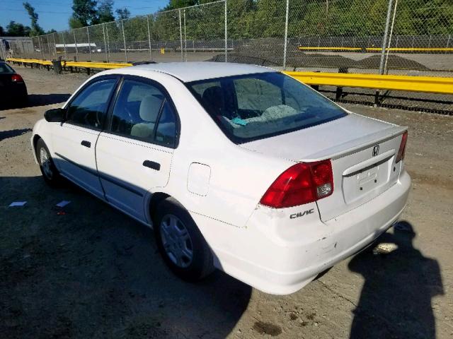 2HGES161X2H598149 - 2002 HONDA CIVIC DX WHITE photo 3