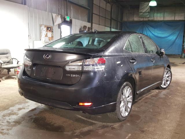 JTHBB1BA3A2004143 - 2010 LEXUS HS 250H BLACK photo 4