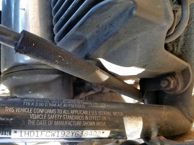 1HD1FCW192Y638402 - 2002 HARLEY-DAVIDSON FLHTCUI GREEN photo 10