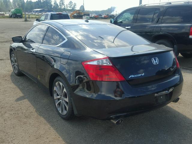 1HGCS22869A011048 - 2009 HONDA ACCORD EXL BLACK photo 3