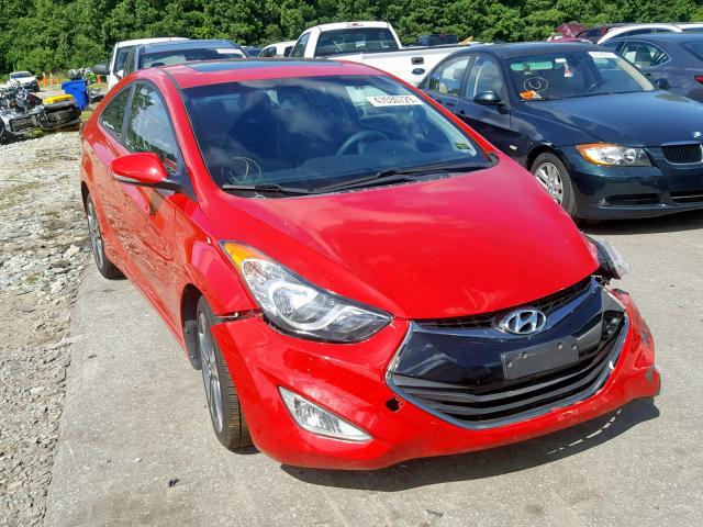 KMHDH6AE9DU003836 - 2013 HYUNDAI ELANTRA CO RED photo 1