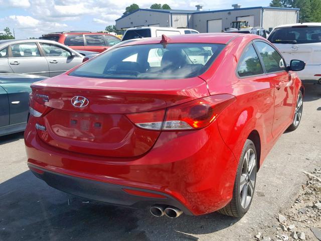 KMHDH6AE9DU003836 - 2013 HYUNDAI ELANTRA CO RED photo 4