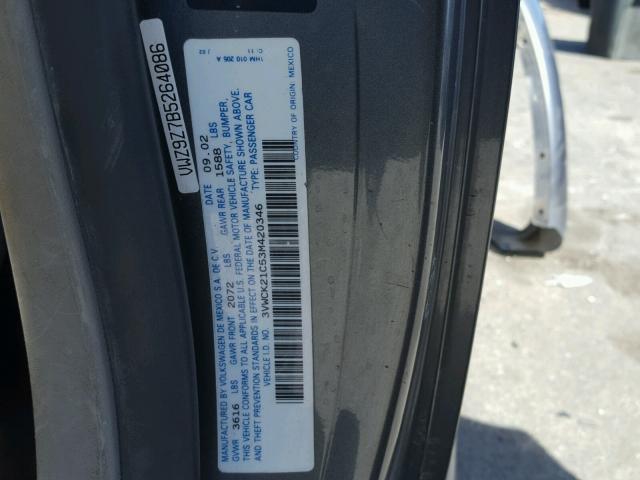 3VWCK21C53M420346 - 2003 VOLKSWAGEN NEW BEETLE Silber Foto 10