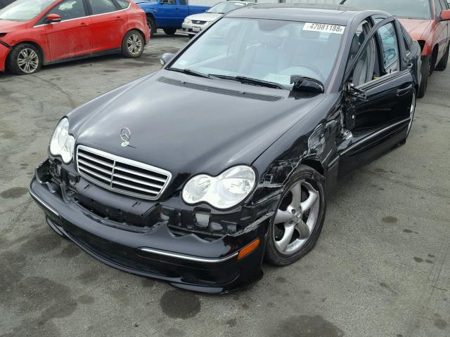 WDBRF52H16E021553 - 2006 MERCEDES-BENZ C GENERATI BLACK photo 2