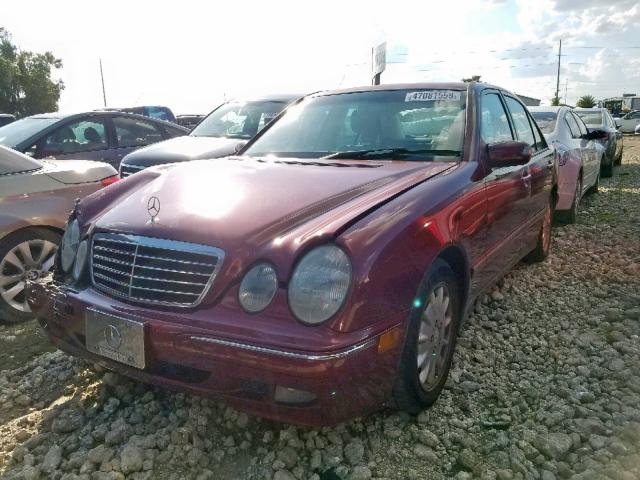 WDBJF65J21B325020 - 2001 MERCEDES-BENZ E 320 MAROON photo 2