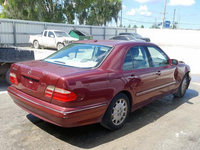 WDBJF65J21B325020 - 2001 MERCEDES-BENZ E 320 MAROON photo 4