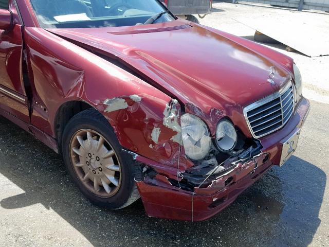 WDBJF65J21B325020 - 2001 MERCEDES-BENZ E 320 MAROON photo 9