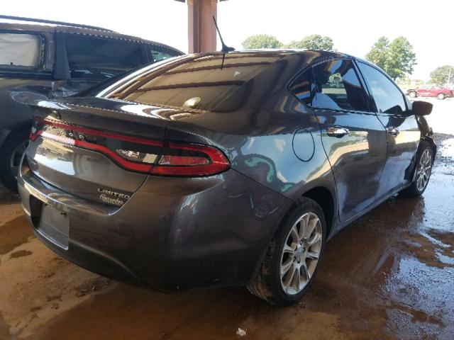 1C3CDFCB8GD593440 - 2016 DODGE DART LIMIT GRAY photo 4