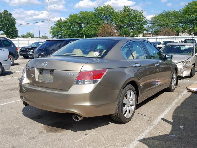 1HGCP36888A019829 - 2008 HONDA ACCORD EXL TAN photo 4