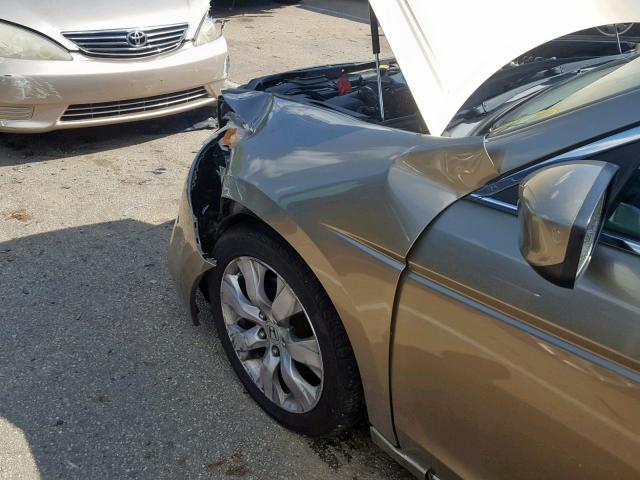 1HGCP36888A019829 - 2008 HONDA ACCORD EXL TAN photo 9