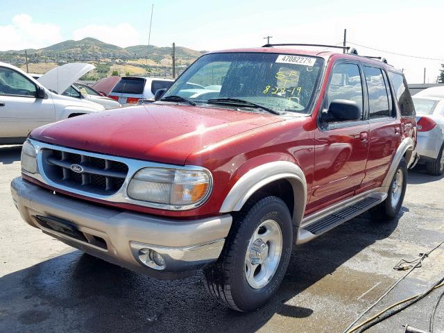 1FMZU74E9YZC07161 - 2000 FORD EXPLORER E RED photo 2