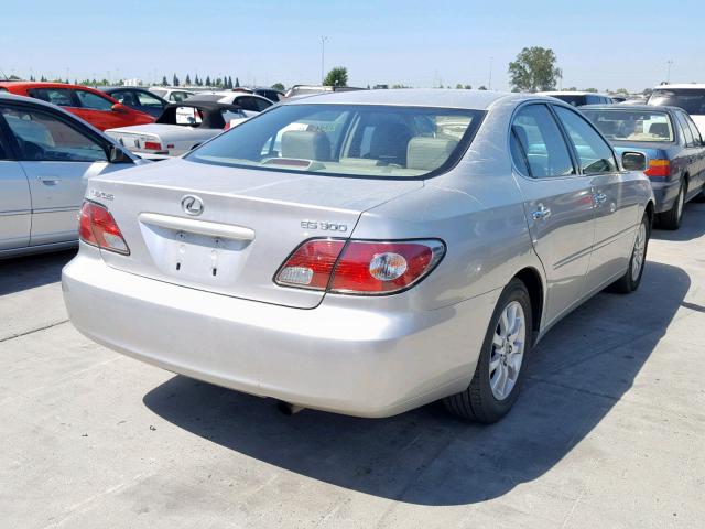 JTHBF30G430137869 - 2003 LEXUS ES 300 SILVER photo 4