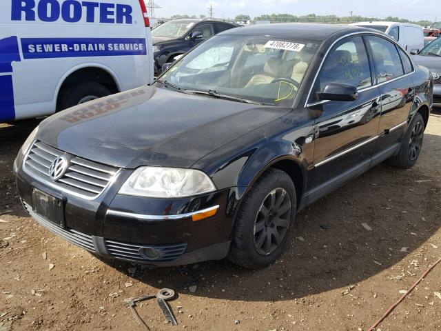 WVWRH63B03P398354 - 2003 VOLKSWAGEN PASSAT GLX BLACK photo 2