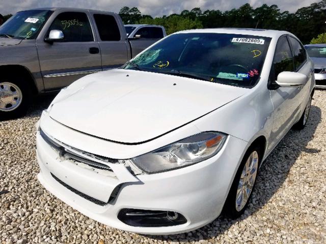 1C3CDFCH0DD188544 - 2013 DODGE DART LIMIT WHITE photo 2