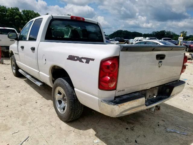 1D7HA18K37J625899 - 2007 DODGE RAM 1500 S WHITE photo 3