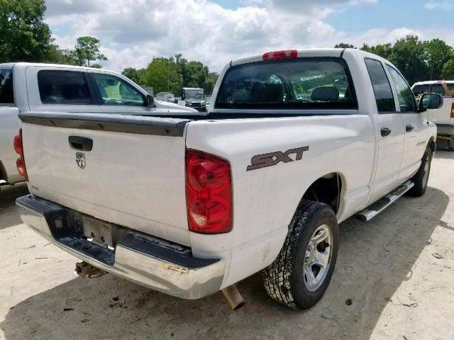 1D7HA18K37J625899 - 2007 DODGE RAM 1500 S WHITE photo 4