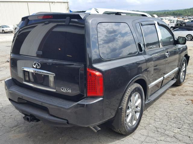 5N3AA08D48N908896 - 2008 INFINITI QX56 BLACK photo 4