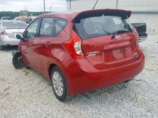 3N1CE2CP2FL370402 - 2015 NISSAN VERSA NOTE RED photo 3