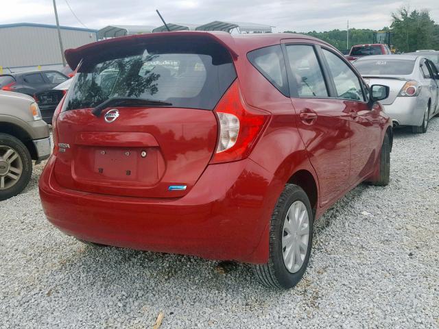 3N1CE2CP2FL370402 - 2015 NISSAN VERSA NOTE RED photo 4