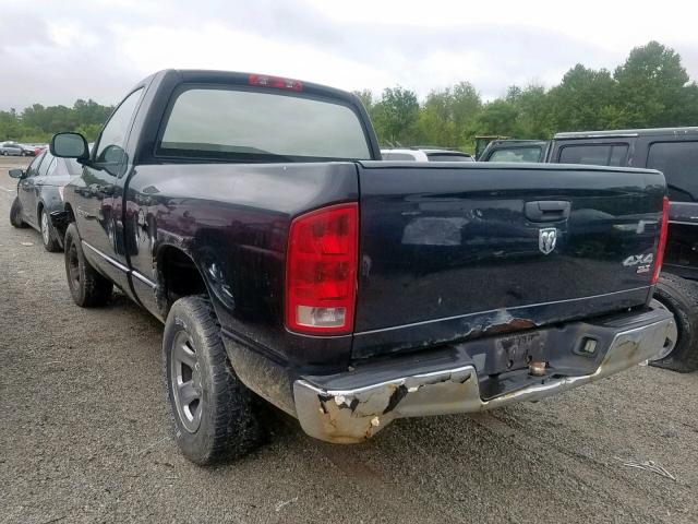 1D7HU16NX5J575701 - 2005 DODGE RAM 1500 S BLACK photo 3