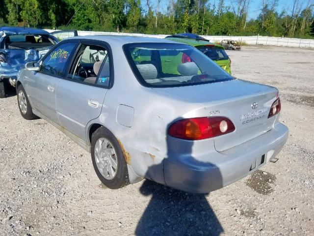 2T1BR12EX1C459038 - 2001 TOYOTA COROLLA CE GRAY photo 3