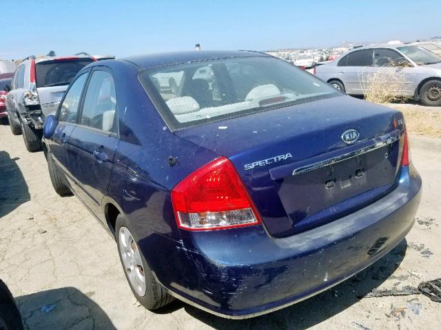 KNAFE222895613163 - 2009 KIA SPECTRA EX BLUE photo 3