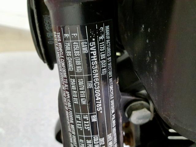 5VPHS36N6C3004785 - 2012 VICTORY MOTORCYCLES HAMMER S 双色 照片 19