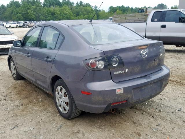 JM1BK12G681824027 - 2008 MAZDA 3 I GRAY photo 3