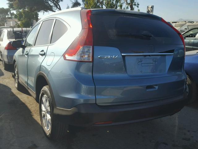 2HKRM3H73EH558322 - 2014 HONDA CR-V EXL TURQUOISE photo 3