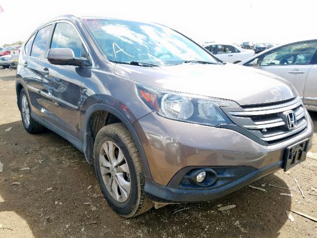 2HKRM4H77EH664911 - 2014 HONDA CR-V EXL GRAY photo 1