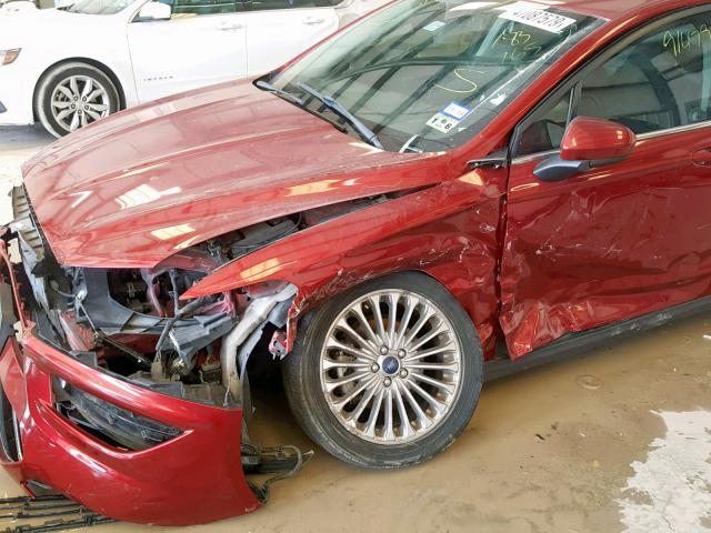 3FA6P0G78DR183765 - 2013 FORD FUSION S RED photo 9