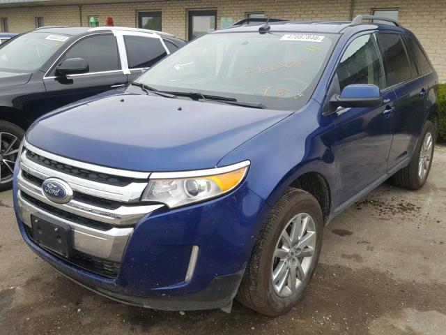 2FMDK3KC2DBA41850 - 2013 FORD EDGE LIMIT BLUE photo 2