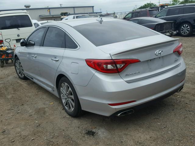 5NPE34AF2HH592183 - 2017 HYUNDAI SONATA SPO SILVER photo 3