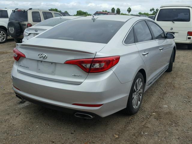 5NPE34AF2HH592183 - 2017 HYUNDAI SONATA SPO SILVER photo 4