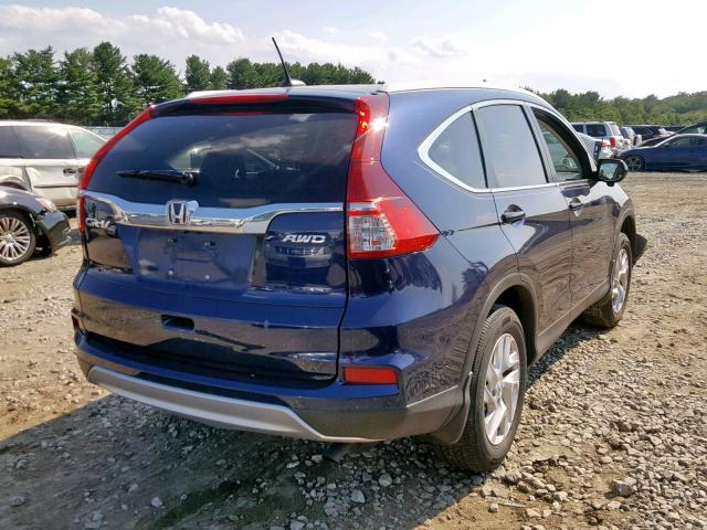 2HKRM4H71GH603962 - 2016 HONDA CR-V EXL BLUE photo 4