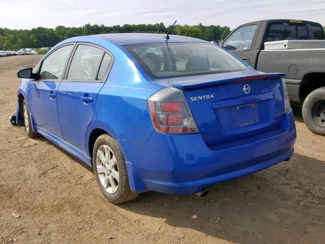 3N1AB6AP1BL641325 - 2011 NISSAN SENTRA 2.0 BLUE photo 3