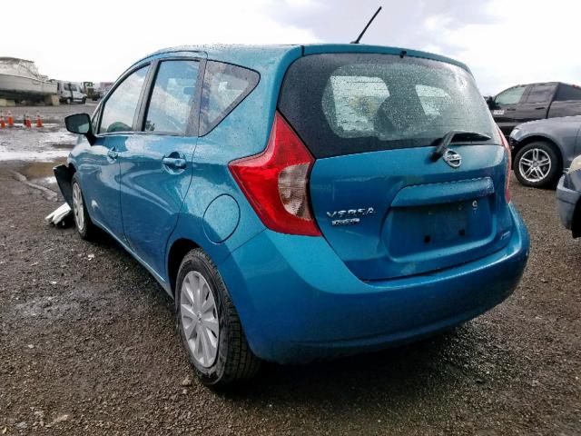 3N1CE2CPXFL354657 - 2015 NISSAN VERSA NOTE BLUE photo 3