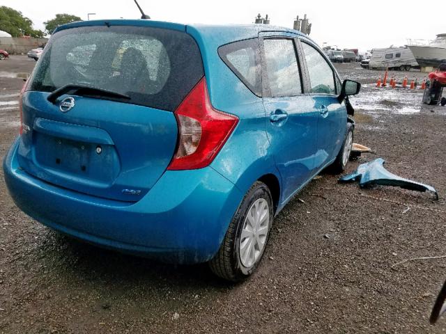 3N1CE2CPXFL354657 - 2015 NISSAN VERSA NOTE BLUE photo 4