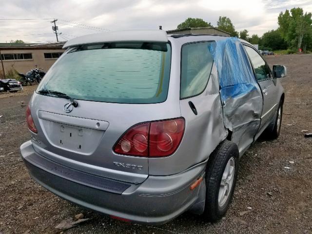 JT6HF10U6X0059386 - 1999 LEXUS RX 300 SILVER photo 4