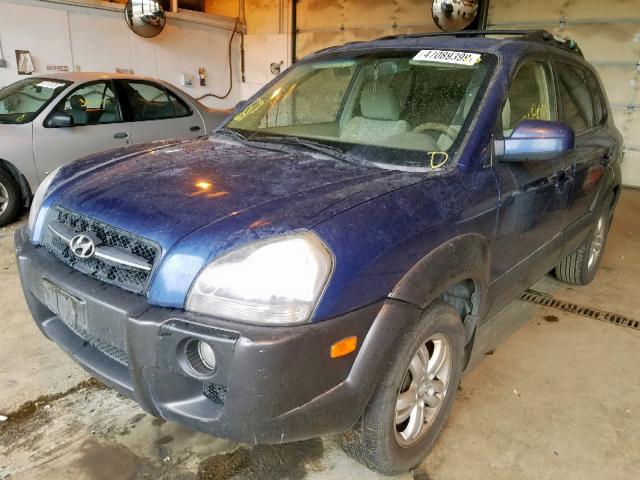 KM8JN12D47U474740 - 2007 HYUNDAI TUCSON SE BLUE photo 2