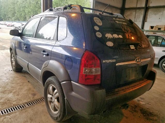 KM8JN12D47U474740 - 2007 HYUNDAI TUCSON SE BLUE photo 3