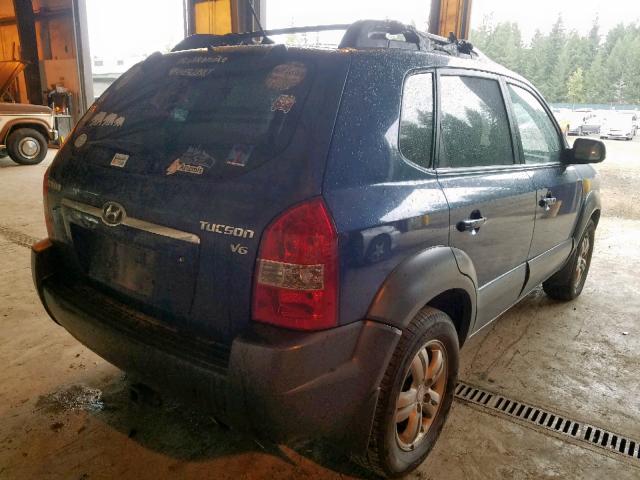 KM8JN12D47U474740 - 2007 HYUNDAI TUCSON SE BLUE photo 4