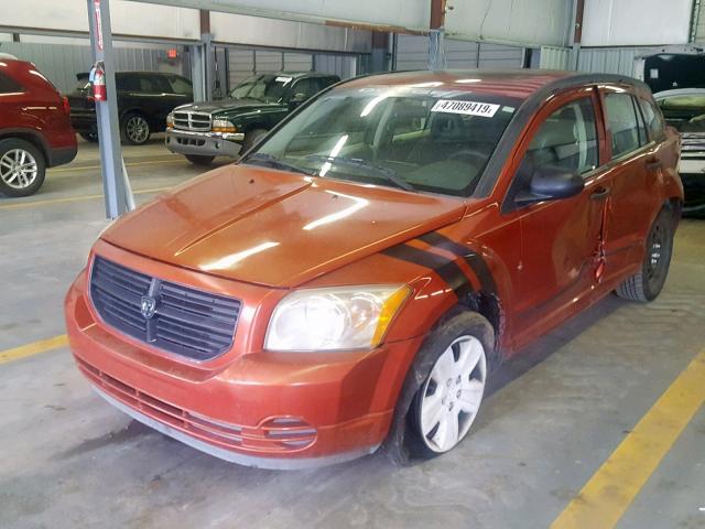 1B3JB48B37D502937 - 2007 DODGE CALIBER SX ORANGE photo 2