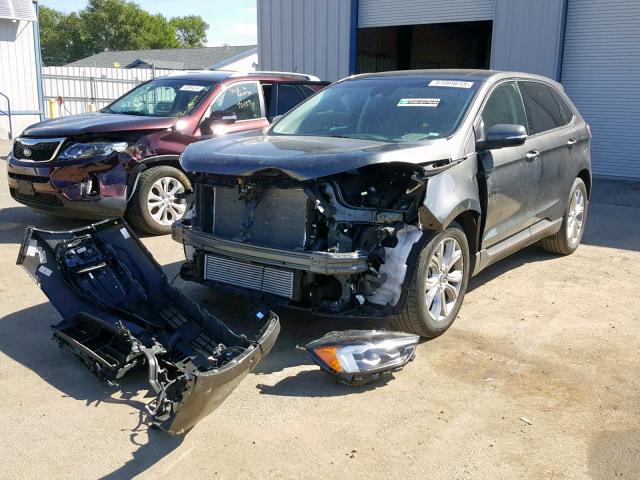 2FMPK3K99KBB54452 - 2019 FORD EDGE TITAN GRAY photo 2