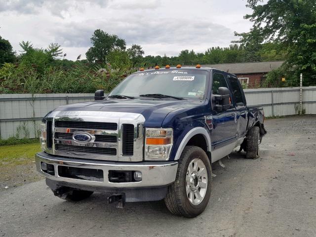 1FTWW31R38ED96799 - 2008 FORD F350 SRW S BLUE photo 2